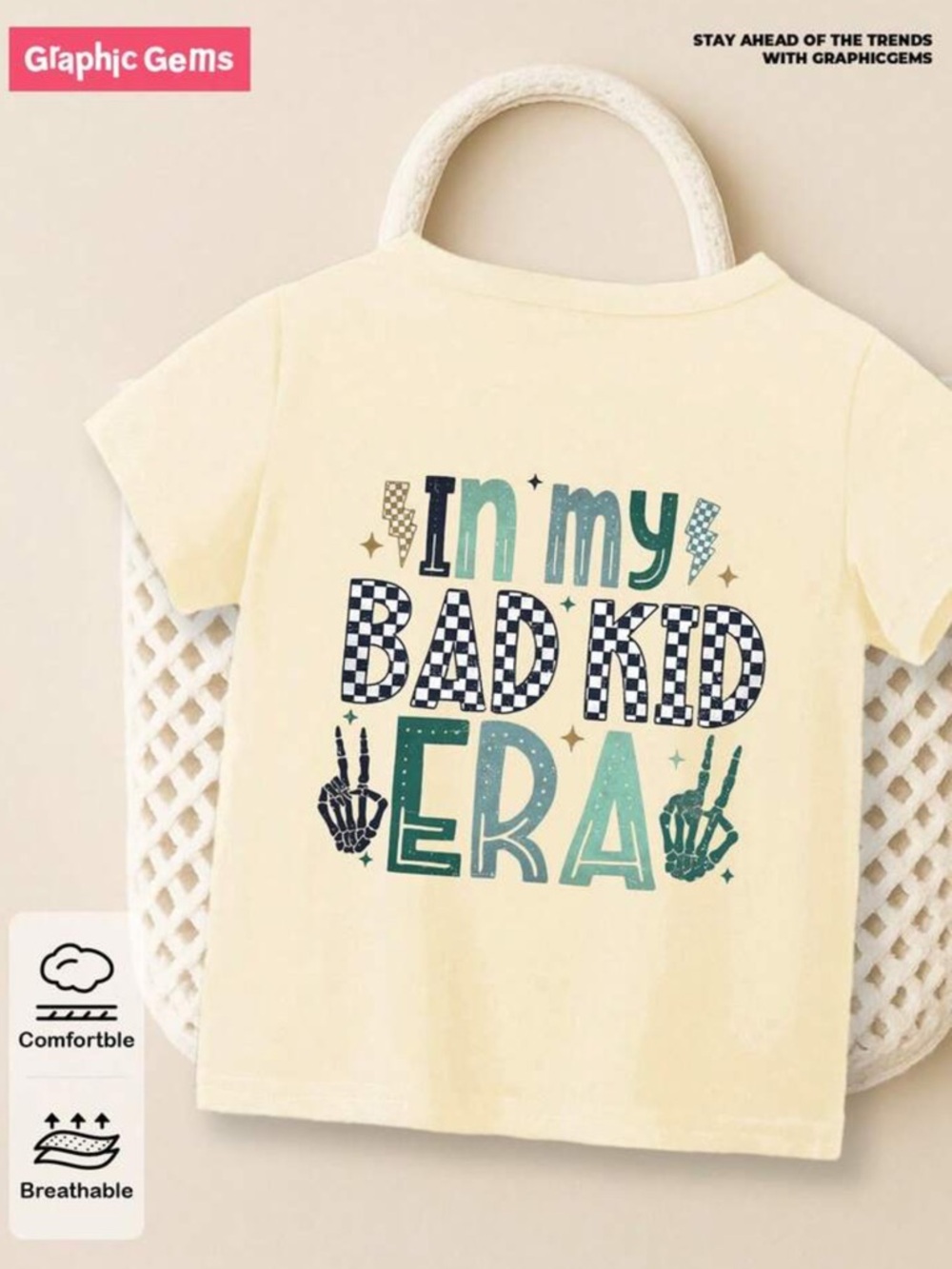 Toddler Boy "In My Bad Kid Era" Graphic Tee - 12-18M - Picture 4 of 4